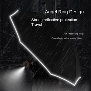 Modern 10-Segment <b>Automatic</b> LED Flashlight Reflective Edge Creative Mini Business Festival Advertising <b>Umbrella</b> Business Gifts - Product Image 4