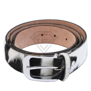 Cinturón de Cuero Vacuno con Pelo, Personalizado con Estampado de Vaca, Fabricante de Cinturones de Cuero Vacuno de Alta Calidad y Moda - Product Image 4