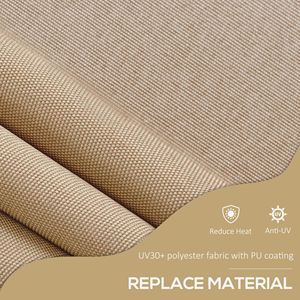 Toldo de Patio Independiente Beige de 6.5 x 4 Metros, Retráctil Manual, Protección UV, Marco de Aluminio Extensible para Terrazas, PC PVC - Product Image 6