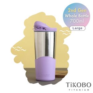 TiKOBO Pure Titanium Whale Cup 2nd Generation 700ml - Free Thick Straw & Straw Sleeve (Beverage Cup, Eco-friendly Cup) - Product Image 1