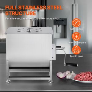 Miscelatore Manuale per Carne in Acciaio Inox da 40L per Lavorazione 80LBS di Carne, Usato, per Miscelazione Salsicce - Product Image 5