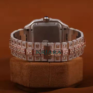 Montre en diamant moissanite de bonne qualité, bijoux de mode, mouvement à quartz, pour hommes et femmes, disponible au prix d'exportation - Product Image 6