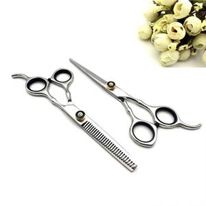 Ensemble de ciseaux de coiffure professionnels avec peigne en acier inoxydable 440C, pour droitiers, manche moyen, outils de salon - Product Image 3