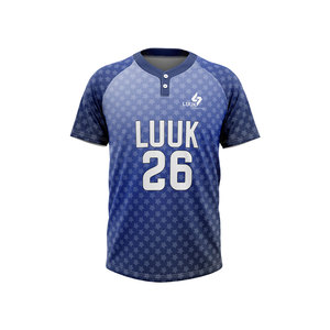 Custom Men's Digital Printed 2 Button Short Sleeve <b>Baseball</b> Jerseys Custom Team Name Logo 100% Breathable Polyester Quick Dry - Product Image 6