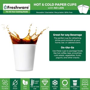 Bicchieri di Carta Monouso da 4 oz, Confezione da 300, per Caffè e Collutorio, Bicchieri Caldi per Uso in Bagno - Product Image 1