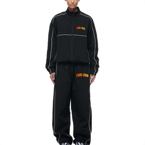 Custom Printed Logo Heavyweight 100% Cotton Fleece Zip Hoodie Baggy <b>Jogger</b> Tracksuit Winter Wear Solid Streetwear Vintage Lace - Product Image 4