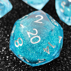 High Quality Resin Polyhedral Dice Set Pink Irregular Quicksand Dice for DND Rpg <b>Table</b> <b>Games</b> - Product Image 6