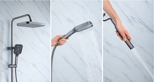 Ensemble de douche multifonction luxueux, chauffe-eau sans réservoir le <span class=keywords><strong>plus</strong></span> compact, élégant chauffe-eau électrique, nom des pièces - Product Image 5