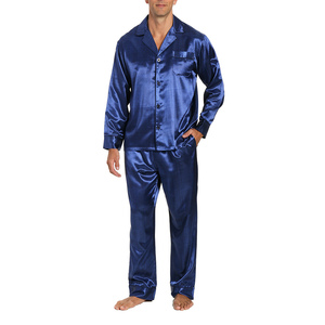 Wholesale Pajama Set <b>for</b> Men Soft Modal Men's Pajamas Long Sleeve Long Pants Bamboo <b>Pyjamas</b> Custom OEM ODM Plus Size Breathable - Product Image 1