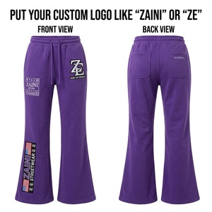 Pantalón Recto de Felpa de Algodón Cepillado de 320 GSM de Calidad Premium, Ligero, Transpirable y de Secado Rápido para Bordado de Logotipo Personalizado - Product Image 1