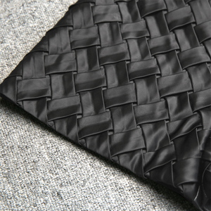 High Waist Woven Leather Shorts Unisex Moto Biker Style Button Fly Black Geometric Pattern Short Shorts - Product Image 5