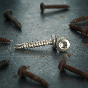 Vis autoperceuses PDC à tête cylindrique en acier inoxydable (304/316/410) haute résistance, résistantes à la corrosion, finition naturelle, métriques, à tête Phillips - Product Image 1