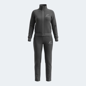 Ensemble de survêtement décontracté pour femme avec logo et design personnalisés, couleurs unies, grande taille, coupe régulière, sweat à capuche et pantalon de survêtement - Product Image 3