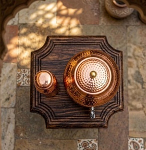 Distributeur d'eau traditionnel indien en cuivre avec robinet, récipient de stockage en cuivre pur, usine OEM - Product Image 6