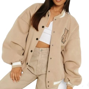 Vestes universitaires sur mesure pour femmes, grande taille, mode, décontractées, imperméables, lourdes, vêtements teints, vente en gros de vestes universitaires pour femmes - Product Image 4