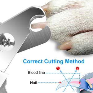 Cortauñas para Perros Pequeños, Medianos y Grandes, de Acero Inoxidable, para Mascotas y Gatos, con Lima de Uñas Gratis, Talla L - Product Image 6