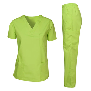 Ensembles d'uniformes médicaux personnalisés en gros pour infirmières, en tissu tissé, style jogger, bleu marine - Product Image 5