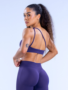 High Support Asymmetric <b>Sports</b> <b>Bra</b> for Gym Workout Halter <b>Backless</b> Seamless Single Shoulder Removable Pad Front Plus Size - Product Image 4