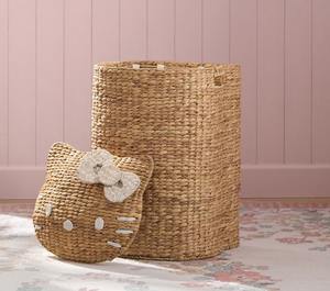 ตะกร้าผักตบชวาพร้อมฝาปิดลายแมว งานแฮนด์เมด ตะกร้าเก็บของ ขายส่ง เป็นมิตรกับสิ่งแวดล้อม ผลิตในเวียดนาม - Product Image 6