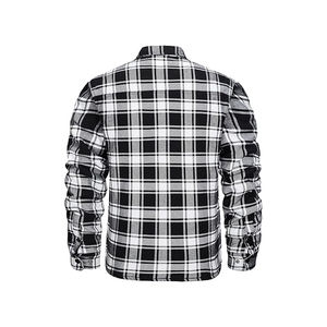 Chemise-veste en flanelle pour homme, chaude pour l'hiver, à manches longues, doublée matelassée, à carreaux, douce, boutonnée, épaisse - Product Image 2