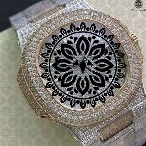 Reloj de Cuarzo Analógico para Mujer Charm Jewells, Oro Amarillo, Caja Redonda de 42 mm, Esfera de Cristal de Zafiro, Cierre Plegable, Estilo de Moda de Lujo - Product Image 3