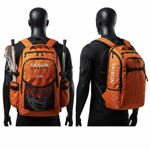 Bolsa de Hockey sobre Hielo TAISON SPORTS TS-SP-0265, 168 GSM, Resistente, de PU, 30-40L, Diseño de Paneles Negro y Gris, Logotipo Personalizado con Bordado e Impresión - Product Image 3