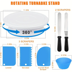 Juego de Decoración de Pasteles de 507 Piezas, Incluye 3 Macetas con Flores de Primavera y Herramientas Giratorias para Todo Tipo de Pasteles - Product Image 2