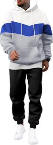 Survêtement pour homme avec logo personnalisé OEM |   Vêtements de sport rayés contrastés |   Ensemble de survêtements et blousons bomber vierges en gros - Product Image 3