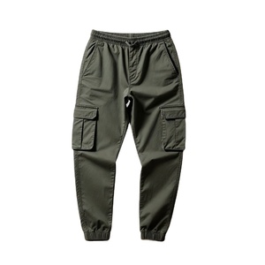 Pantalon cargo jogger pour homme, vente en gros OEM, multi-poches, taille élastique droite, imperméable, respirant, 100% coton et élasthanne, streetwear - Product Image 5