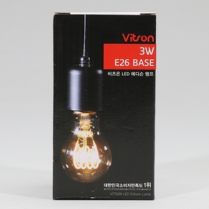 [Vitson] Edison LED Ampoule Anneau Haute Qualité 2200K E26 A19 3W KOR Style 246172 - Product Image 1