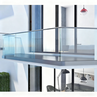 Système de balustrade en acier inoxydable, aluminium et verre, durable, à prix abordable, couleur personnalisable, design moderne, pour terrasses extérieures et escaliers de villa (DIY)