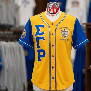 เสื้อเบสบอลแขนสั้นพิมพ์ลายตราสัญลักษณ์ Sigma Gamma Rho สำหรับผู้หญิง แบบรีดร้อน ปรับแต่งได้ ขายดี - Product Image 5
