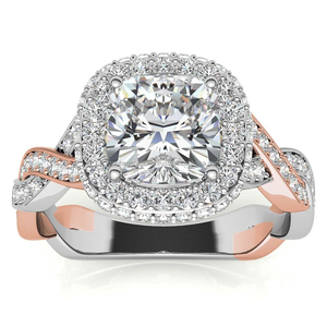 Anillo personalizable fino para mujer Infinity Band y Moissanite Diamond con piedra de girasol brillante para bodas y compromisos - Product Image 2