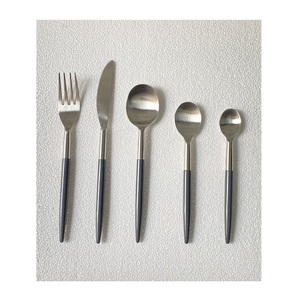 Elegant Metal <b>Flatware</b> <b>Set</b> For Wedding Parties Matt Finished Cutlery With Resin Handle Silverware Place Setting Tableware Spoons - Product Image 1