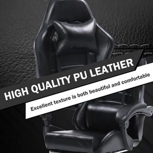 Sedia da Gaming Ergonomica in Pelle PU con Altezza Regolabile e Ruote per Ufficio o Videogiochi - Product Image 2
