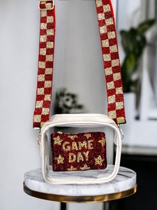 Ensemble de 3 Porte-Monnaie Personnalisables en Coton Fait Main avec Perles et Paillettes, Grande Taille, Fermeture Éclair - Accessoires Élégants et Uniques pour Femmes - Product Image 3