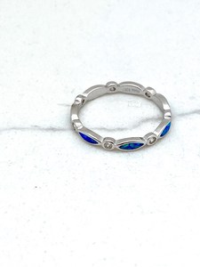 Blue <b>Opal</b> <b>Ring</b> Elegant Gemstone Jewelry Women Gift Handmade Adjustable Wholesale Supplier - Product Image 4