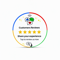 Support de bureau personnalisé en acrylique NFC avec plaque QR pour avis Google, idéal pour les magasins de détail et les réceptions d'hôtels