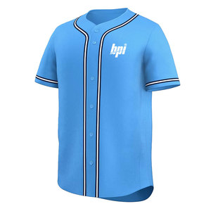 Pakistan Manufacturer Baseball Jersey Button <b>Down</b> Baseball Jersey Solid Color Baseball Jersey - Product Image 1