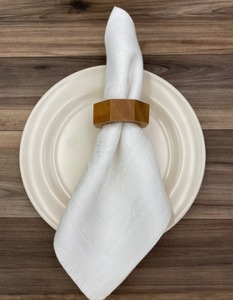 Anneaux de serviette en bois faits à la main, design moderne, écologiques, artisanat d'exportation, fabriqués en Inde, décorations de table pour dîner de mariage - Product Image 4