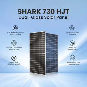 แผงโซลาร์เซลล์ Solar SHARK 640W HJT แบบกระจกสองชั้น ประสิทธิภาพสูง ชนิด N-Type แบบสองหน้า ครึ่งเซลล์ เทคโนโลยี Heterojunction 23.71% - Product Image 4