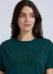 T-shirt pour femme à col rond en coton, coupe classique, manches courtes, décontracté, pour usage quotidien, fabrication pour l'exportation. - Product Image 5