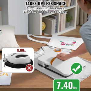 Pressa a Caldo Portatile Multifunzionale 10x12 Pollici per Stampa su Magliette, Macchina per Trasferimento a Sublimazione con Rivestimento in PTFE - Product Image 6