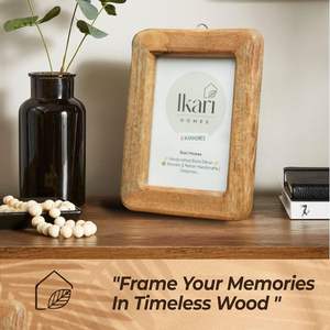 Wood Photo <b>Frame</b> Wooden <b>Wall</b> Hanging Photo <b>Frame</b> Rectangular Photo <b>Frame</b> for Home Living Room Study Room Office Decor Tabletop - Product Image 3