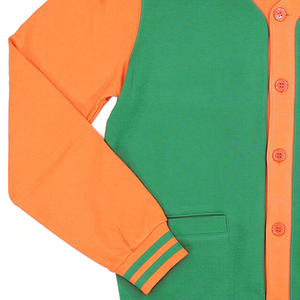 FAMU University Men Cardigan Orange Green Custom Color Logo Winter Fraternity Knitted <b>Covered</b> <b>Button</b> Long Sleeve Knit Sweater - Product Image 2
