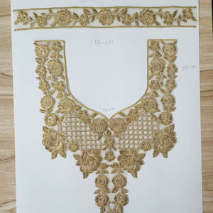 Elegantes diseños de bordado a mano para el cuello, estilos tradicionales y modernos, parches para mujer, apliques bordados personalizados para coser en la ropa. - Product Image 1