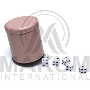 Gobelet à dés en cuir PU et cuir véritable personnalisé avec logo imprimé - Product Image 6