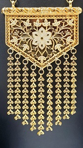 SARA Dubai 24KT Gold Plated Brass Women's Jewelry Sets Necklace Earrings <b>Ring</b> Wedding Engagement Gift Party Classic Fashion - Product Image 2