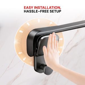 Porte-serviettes mural sans perçage avec revêtement en poudre, design moderne pour salle de bain, disponible au prix le plus bas - Product Image 3