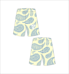 Men's Paisley Pattern Board <b>Shorts</b> Printed Elastic Waist Casual Style <b>Short</b> <b>Shorts</b> - Product Image 1